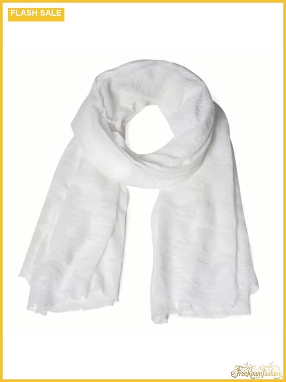 Cotton Hemp Blend Scarf Crinkle Long Beach Shawl Wrap with Fringe 71x35